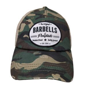 Barbells & Ponytails Women's Strapback Trucker Hat Camo OSFA KB ETHOS